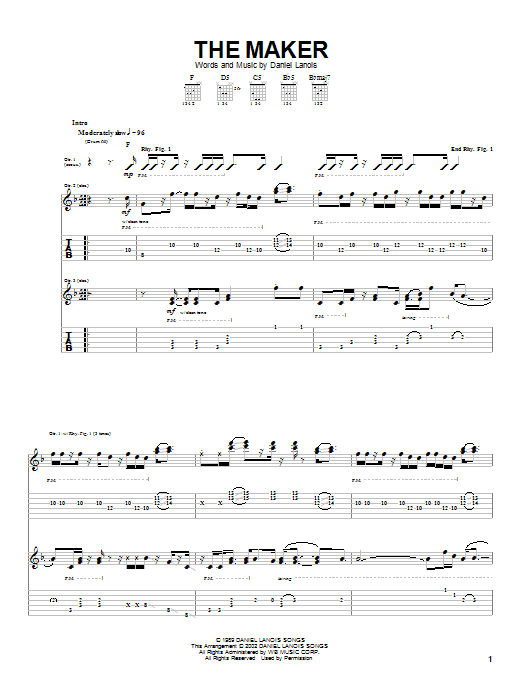 Dave Matthews Band The Maker sheet music notes and chords arranged for Piano, Vocal & Guitar Chords (Right-Hand Melody)