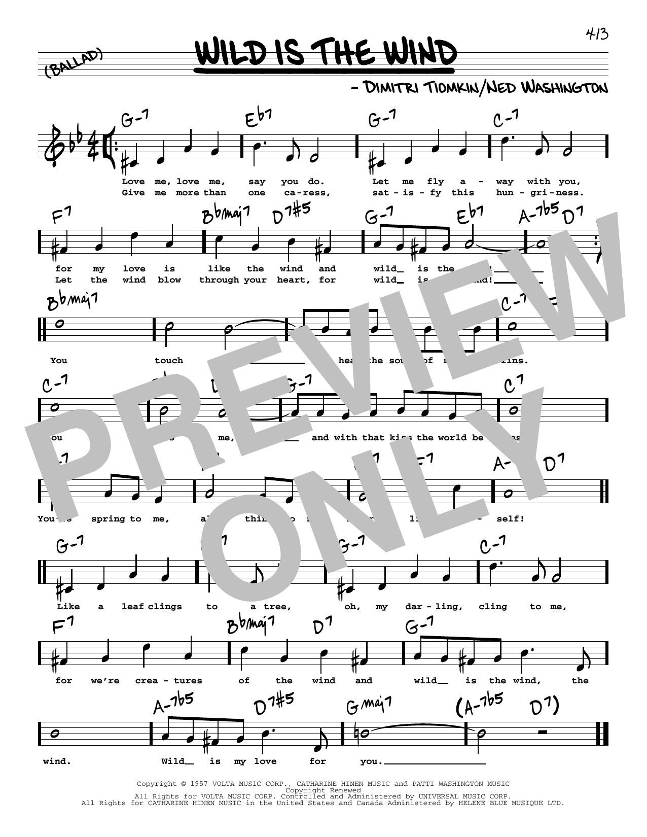 David Bowie Wild Is The Wind (High Voice) sheet music notes and chords arranged for Real Book – Melody, Lyrics & Chords