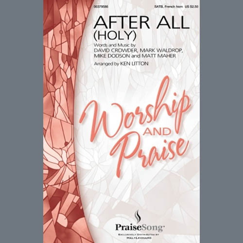 Easily Download David Crowder Printable PDF piano music notes, guitar tabs for  SATB Choir. Transpose or transcribe this score in no time - Learn how to play song progression.