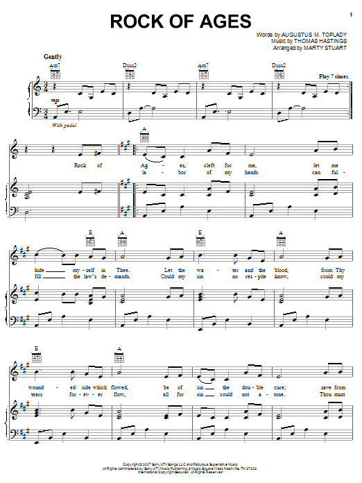 David Crowder Rock Of Ages sheet music notes and chords arranged for Piano, Vocal & Guitar Chords (Right-Hand Melody)