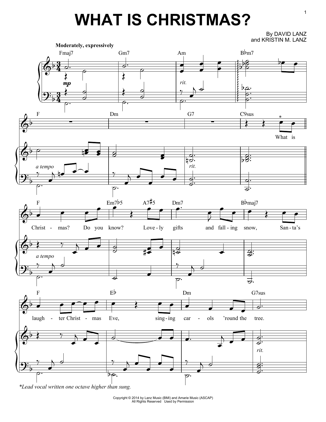 David Lanz & Kristin Amarie What Is Christmas? sheet music notes and chords arranged for Piano Solo