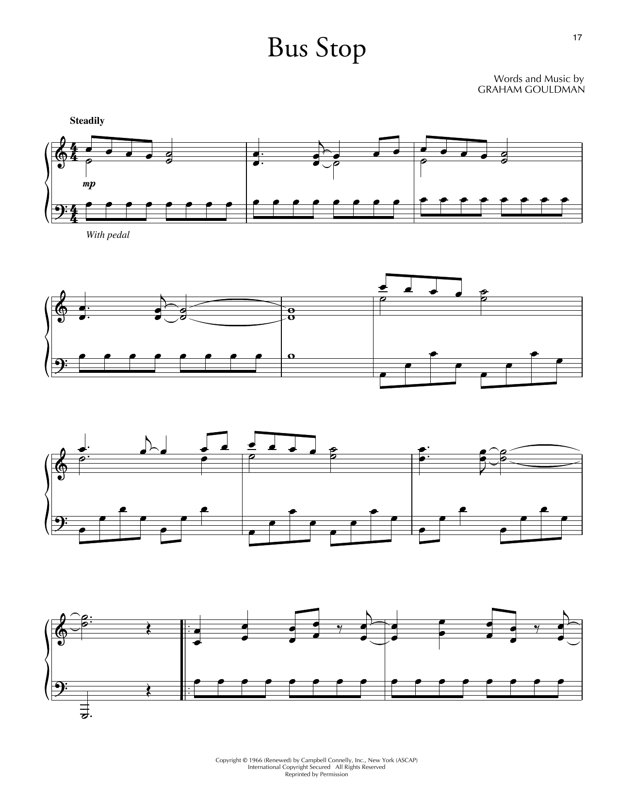 David Lanz Bus Stop sheet music notes and chords arranged for Piano Solo