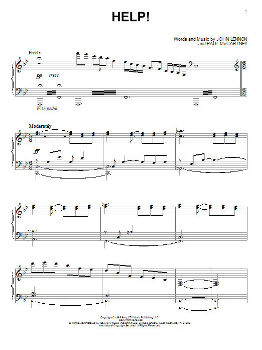 David Lanz Help! sheet music notes and chords arranged for Piano Solo