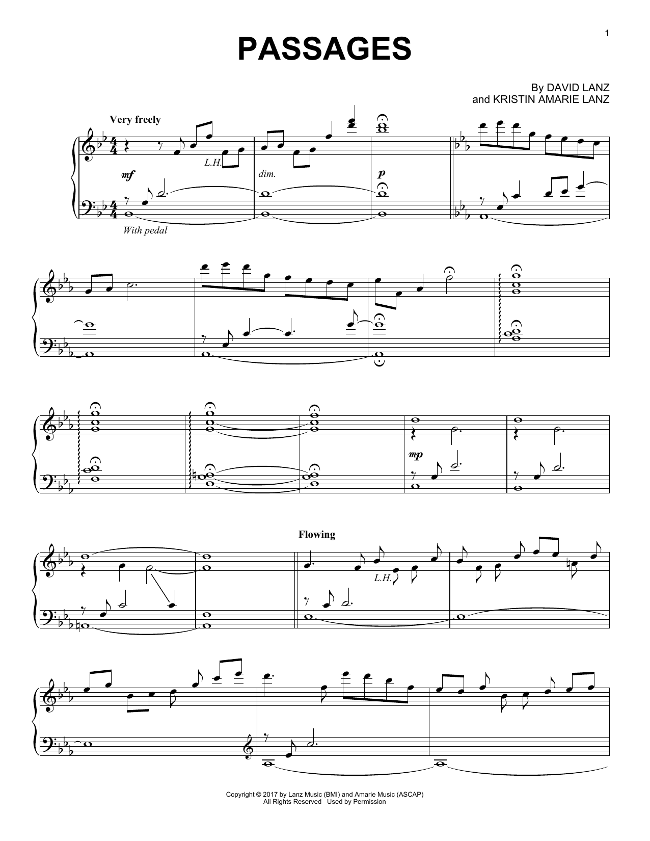 David Lanz Passages sheet music notes and chords arranged for Piano Solo