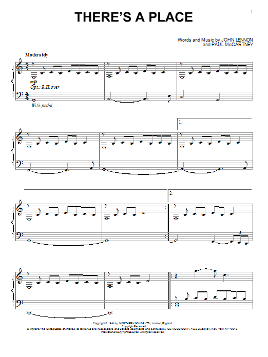 David Lanz There's A Place sheet music notes and chords arranged for Piano Solo