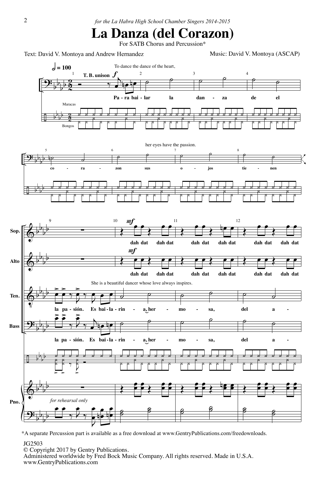 David Montoya La Danza Del Corazon sheet music notes and chords arranged for SATB Choir