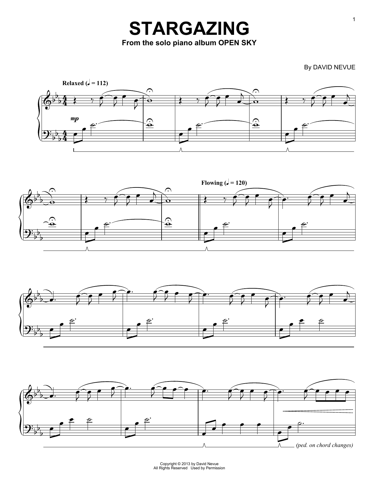 David Nevue Stargazing sheet music notes and chords arranged for Piano Solo