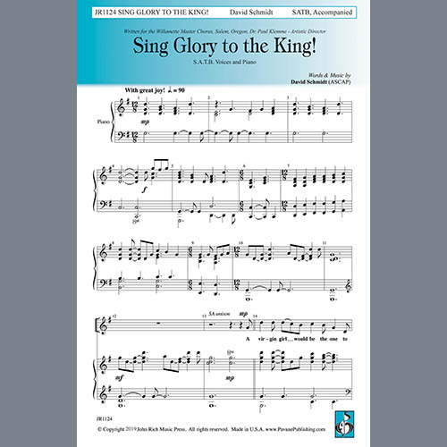 Easily Download David Schmidt Printable PDF piano music notes, guitar tabs for  SAB Choir. Transpose or transcribe this score in no time - Learn how to play song progression.