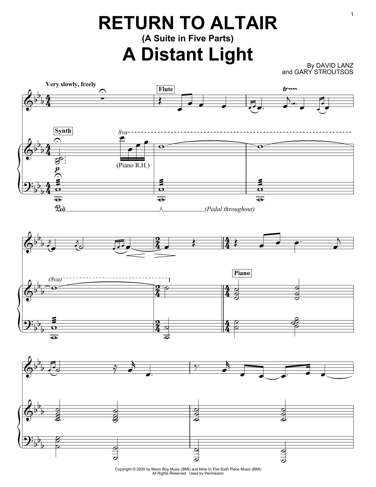 David Lanz & Gary Stroutsos A Distant Light sheet music notes and chords arranged for Piano Solo