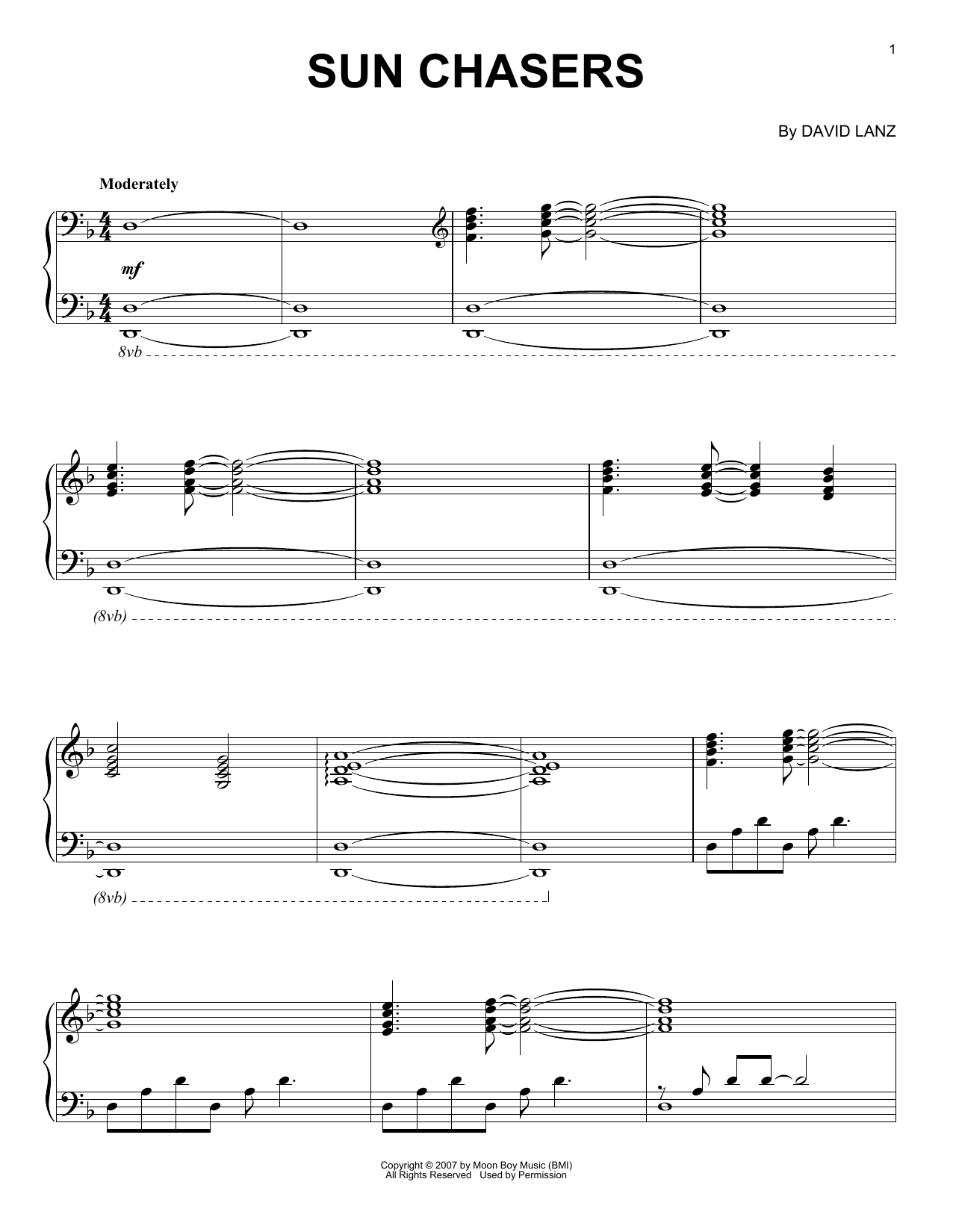 David Lanz & Gary Stroutsos Sun Chasers sheet music notes and chords arranged for Piano Solo