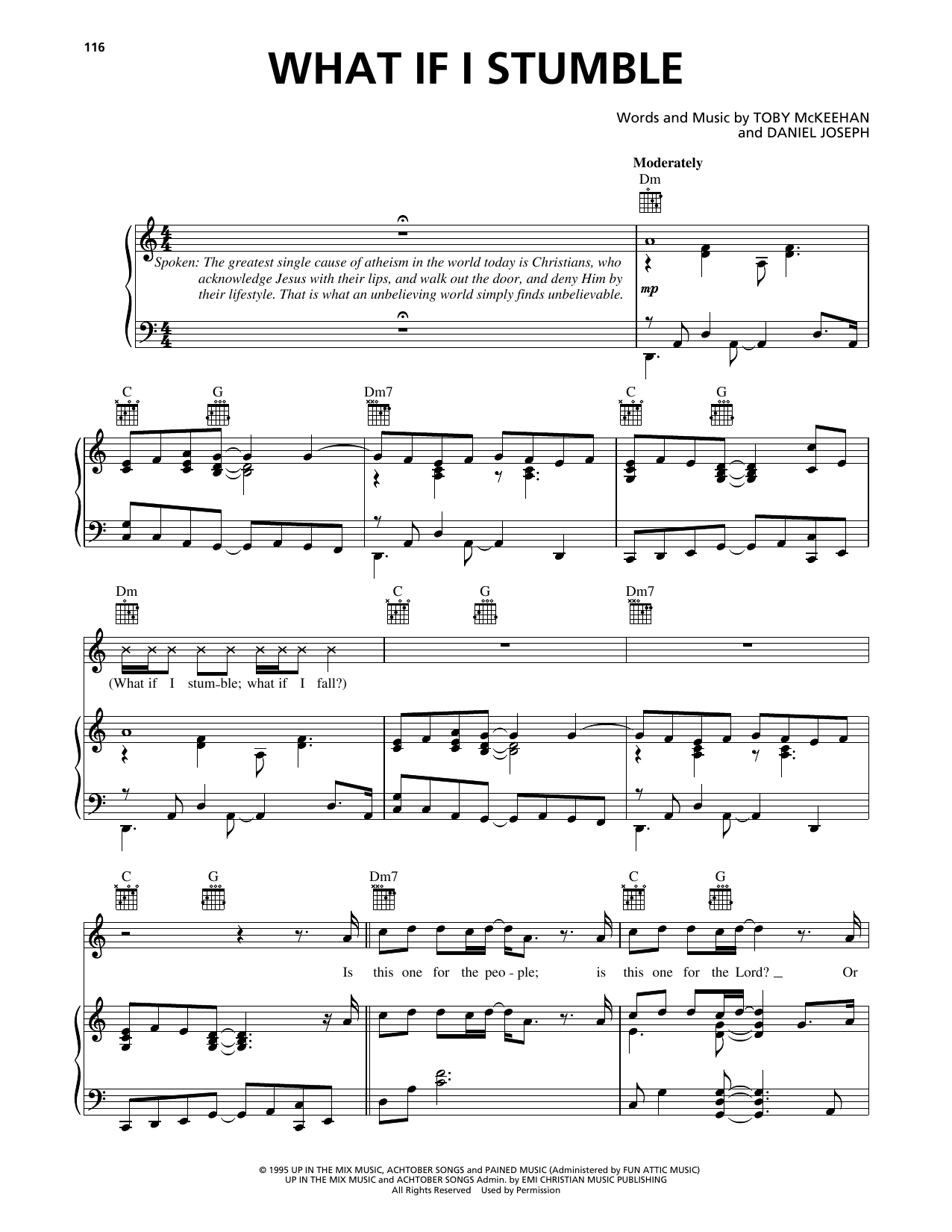 dc Talk What If I Stumble sheet music notes and chords arranged for Piano, Vocal & Guitar Chords (Right-Hand Melody)