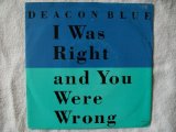 Deacon Blue 'I Was Right And You Were Wrong' Piano, Vocal & Guitar Chords