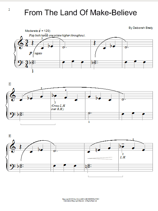 Deborah Brady From The Land Of Make-Believe sheet music notes and chords. Download Printable PDF.