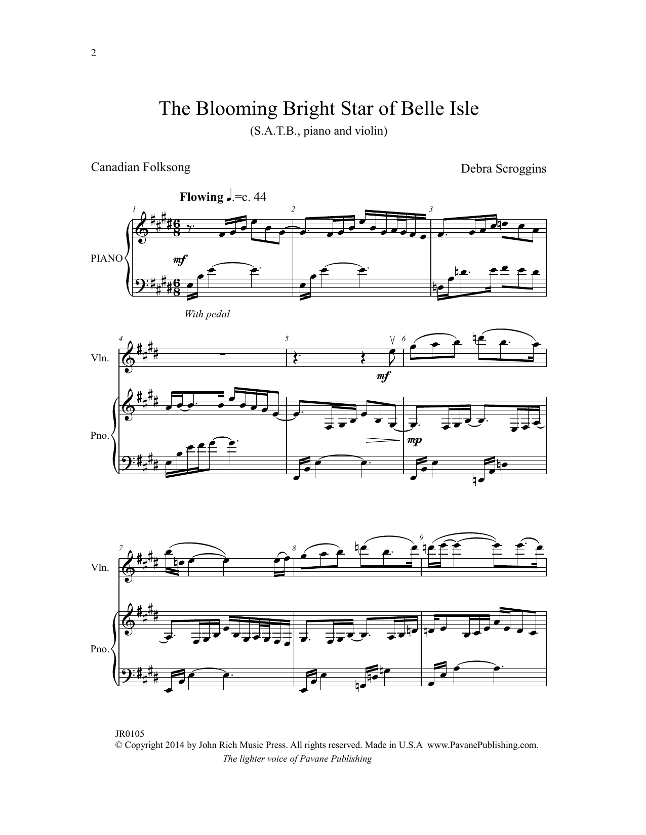 Debra Scroggins The Blooming Bright Star of Belle Isle sheet music notes and chords arranged for SATB Choir