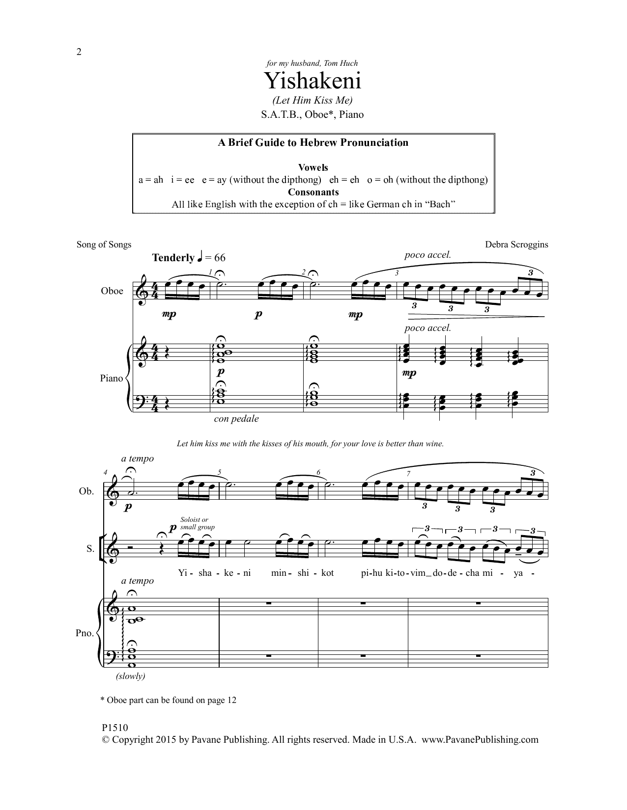 Debra Scroggins Yishakeni sheet music notes and chords arranged for SATB Choir
