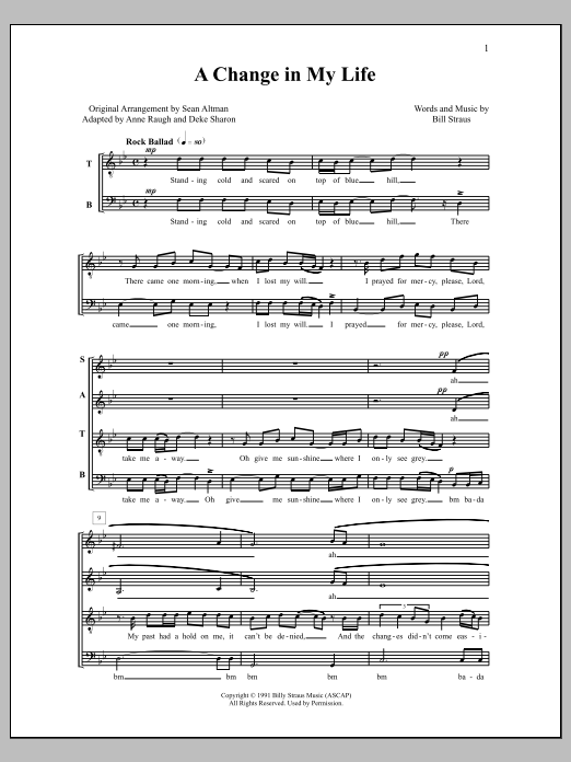 Deke Sharon A Change in My Life sheet music notes and chords arranged for SATB Choir