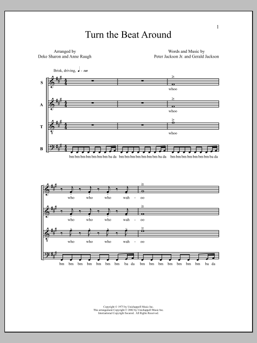 Deke Sharon Turn The Beat Around sheet music notes and chords arranged for SATB Choir