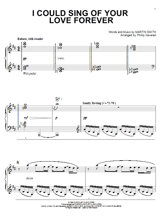 Delirious? I Could Sing Of Your Love Forever (arr. Phillip Keveren) sheet music notes and chords arranged for Piano Solo