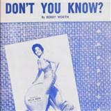 Della Reese 'Don't You Know?' Piano, Vocal & Guitar Chords