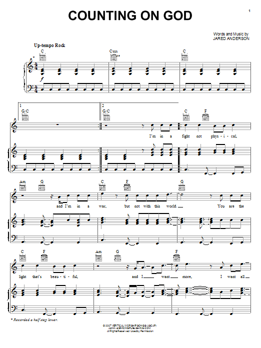 Desperation Band Counting On God sheet music notes and chords arranged for Lead Sheet / Fake Book