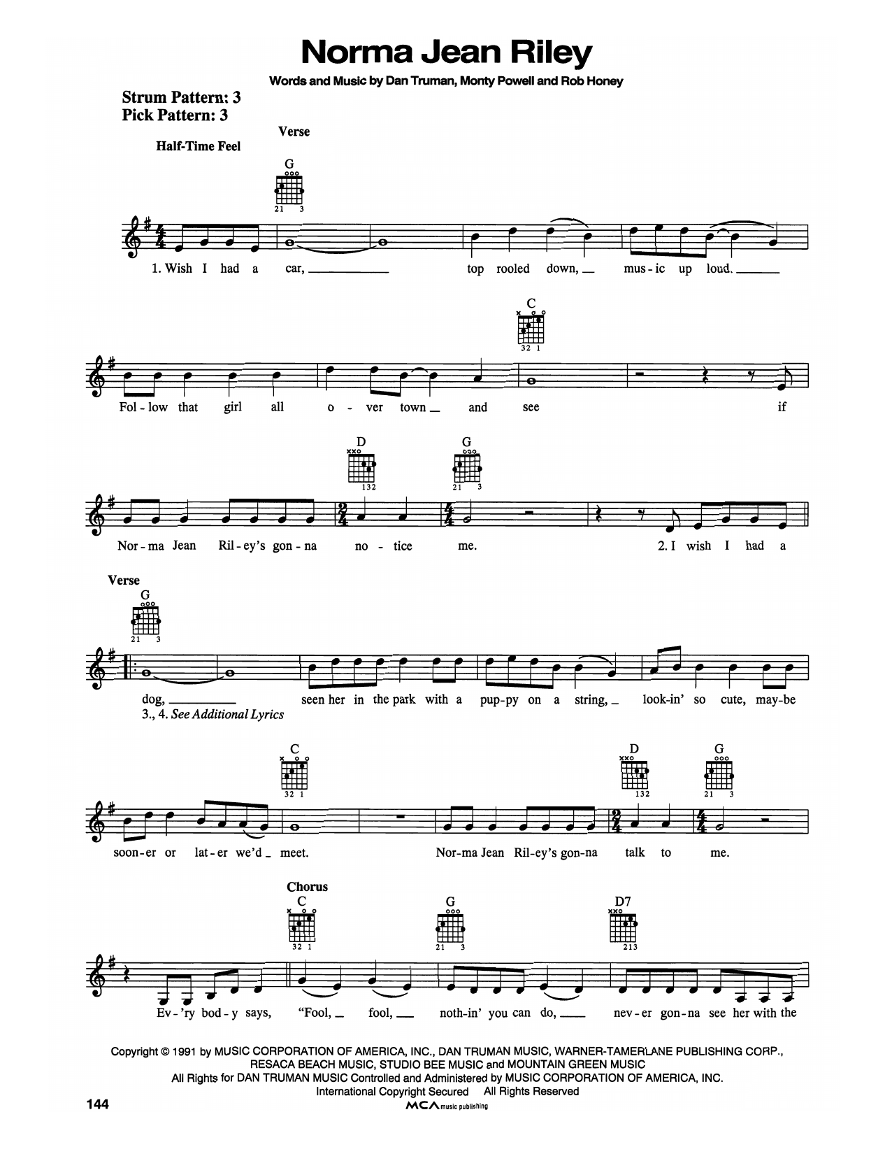 Diamond Rio Norma Jean Riley sheet music notes and chords arranged for Easy Guitar