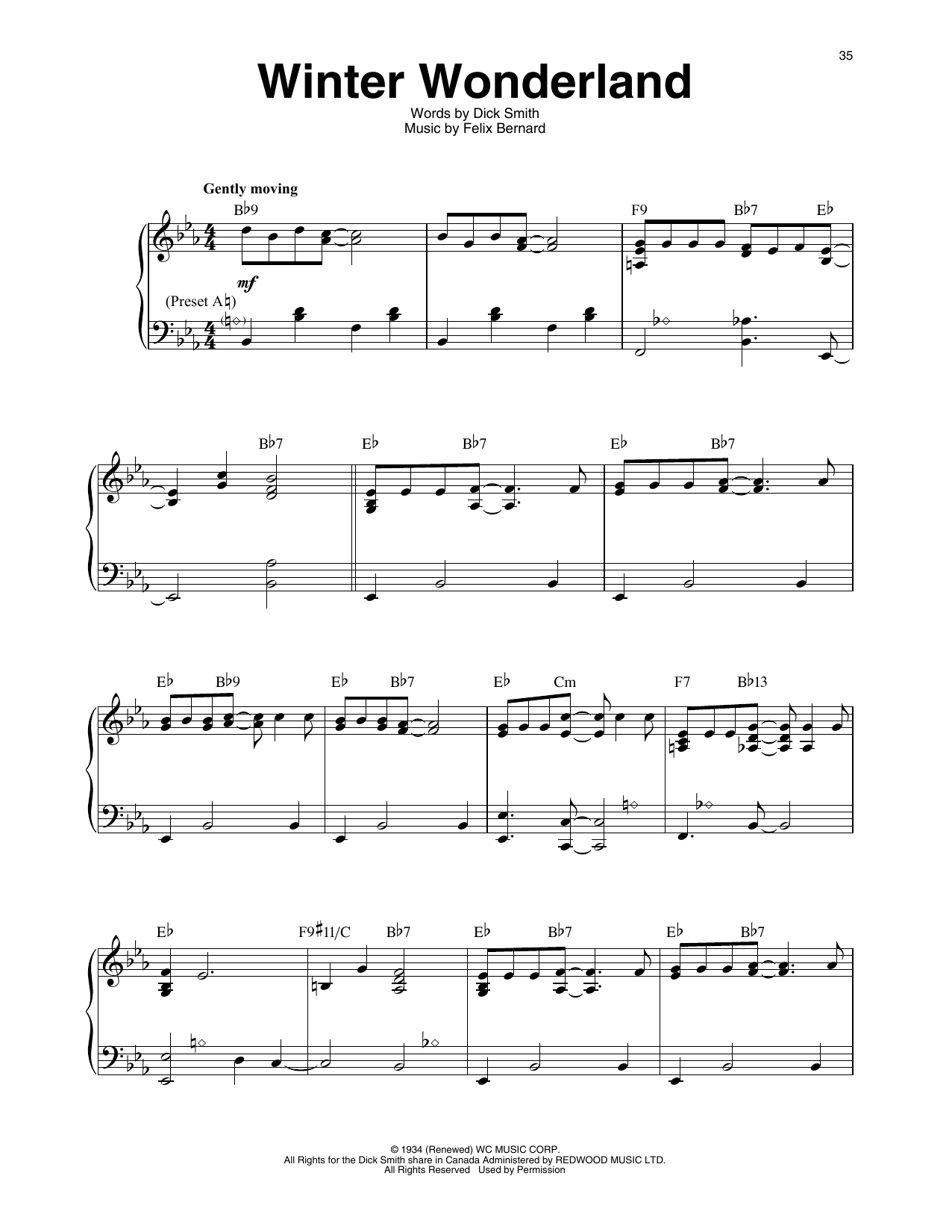 Dick Smith Winter Wonderland (arr. Maeve Gilchrist) sheet music notes and chords arranged for Harp