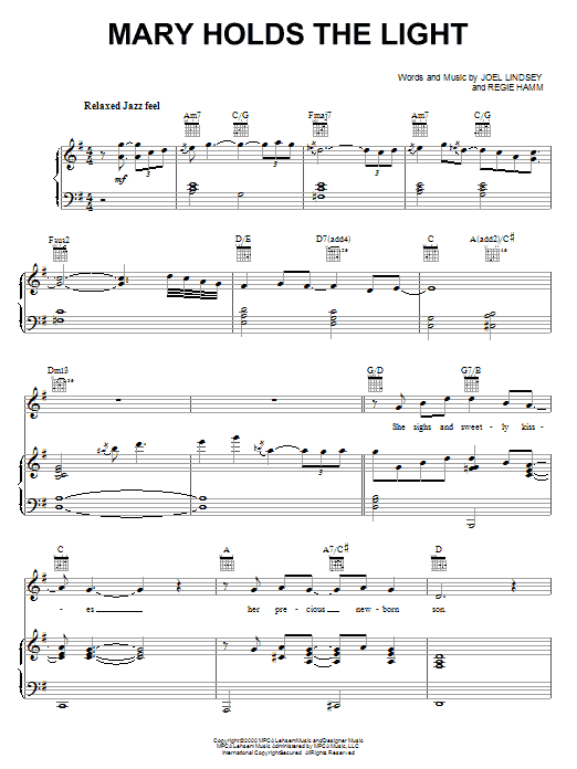 Dino Mary Holds The Light sheet music notes and chords arranged for Piano, Vocal & Guitar Chords (Right-Hand Melody)