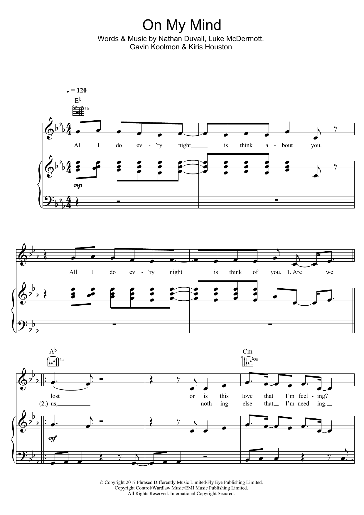 Disciples On My Mind sheet music notes and chords arranged for Piano, Vocal & Guitar Chords