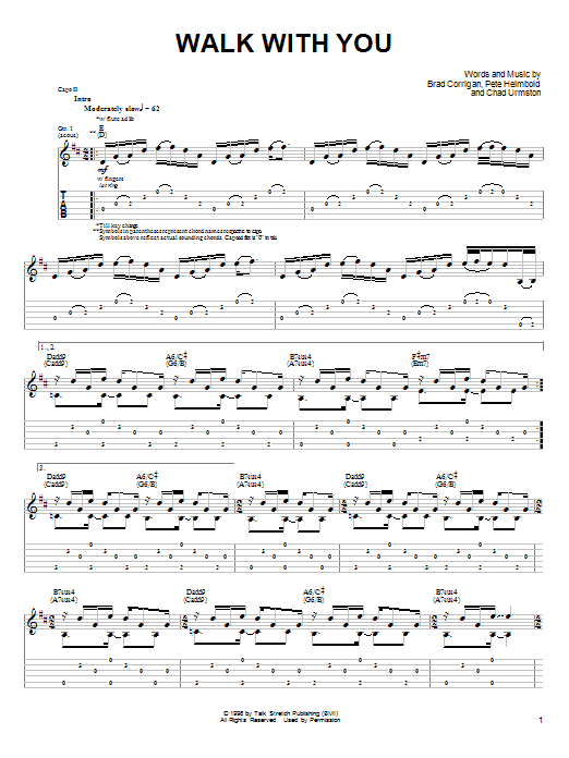 Dispatch Walk With You sheet music notes and chords arranged for Guitar Tab