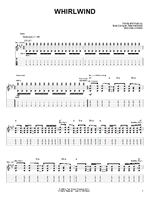 Dispatch Whirlwind sheet music notes and chords arranged for Guitar Tab