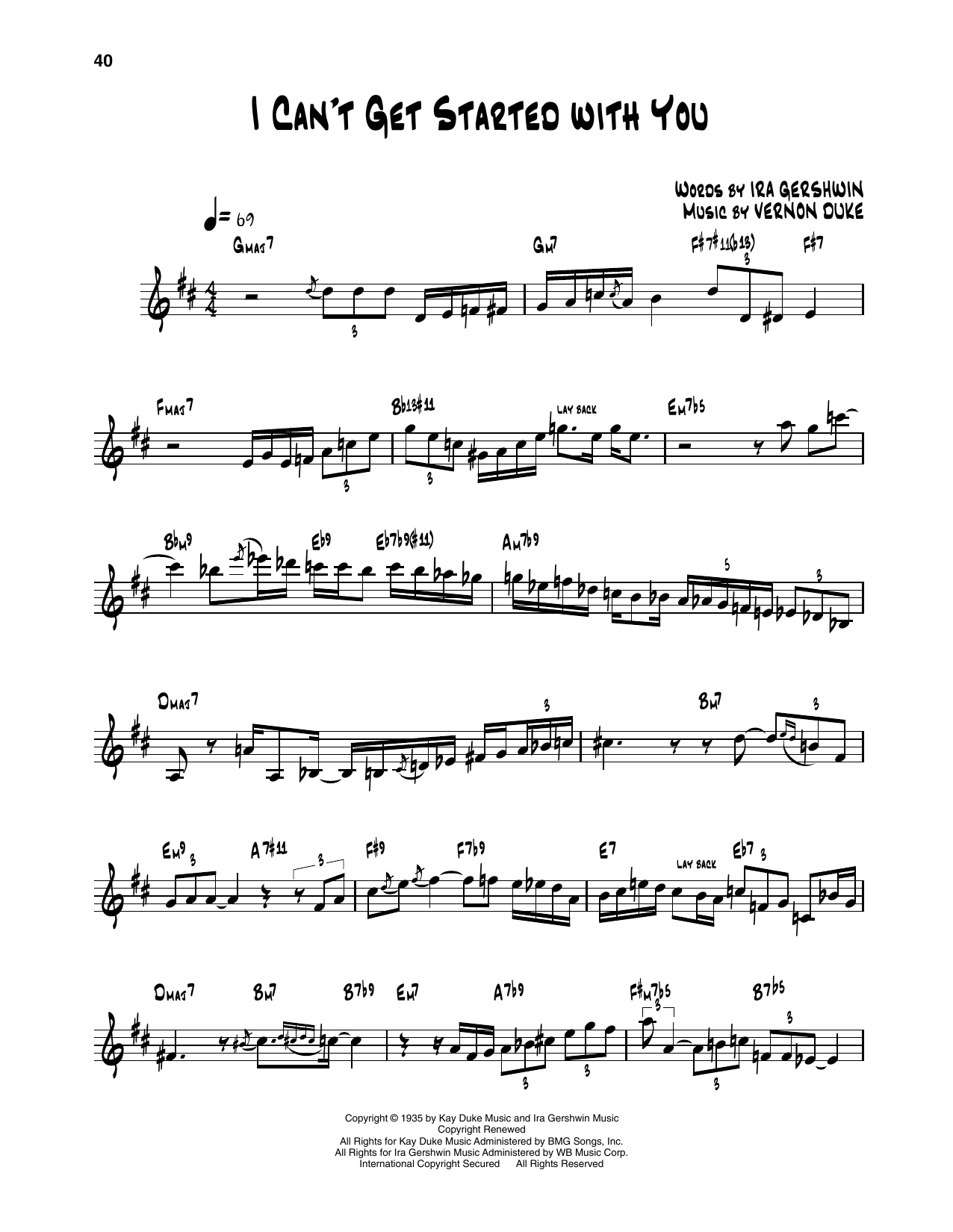 Dizzy Gillespie I Can't Get Started sheet music notes and chords arranged for Trumpet Transcription