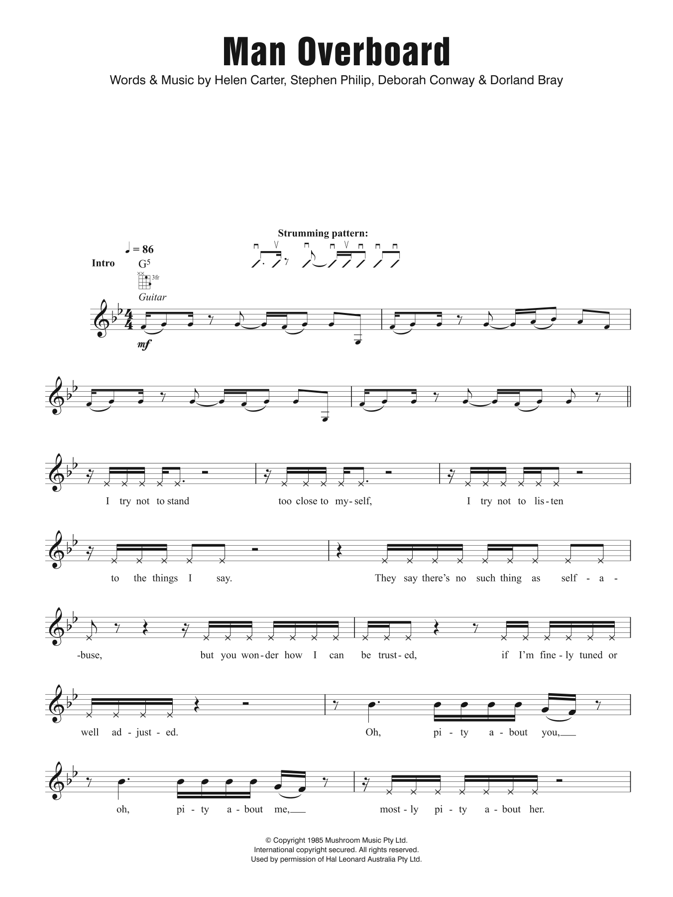 Do-Re-Mi Man Overboard sheet music notes and chords arranged for Ukulele