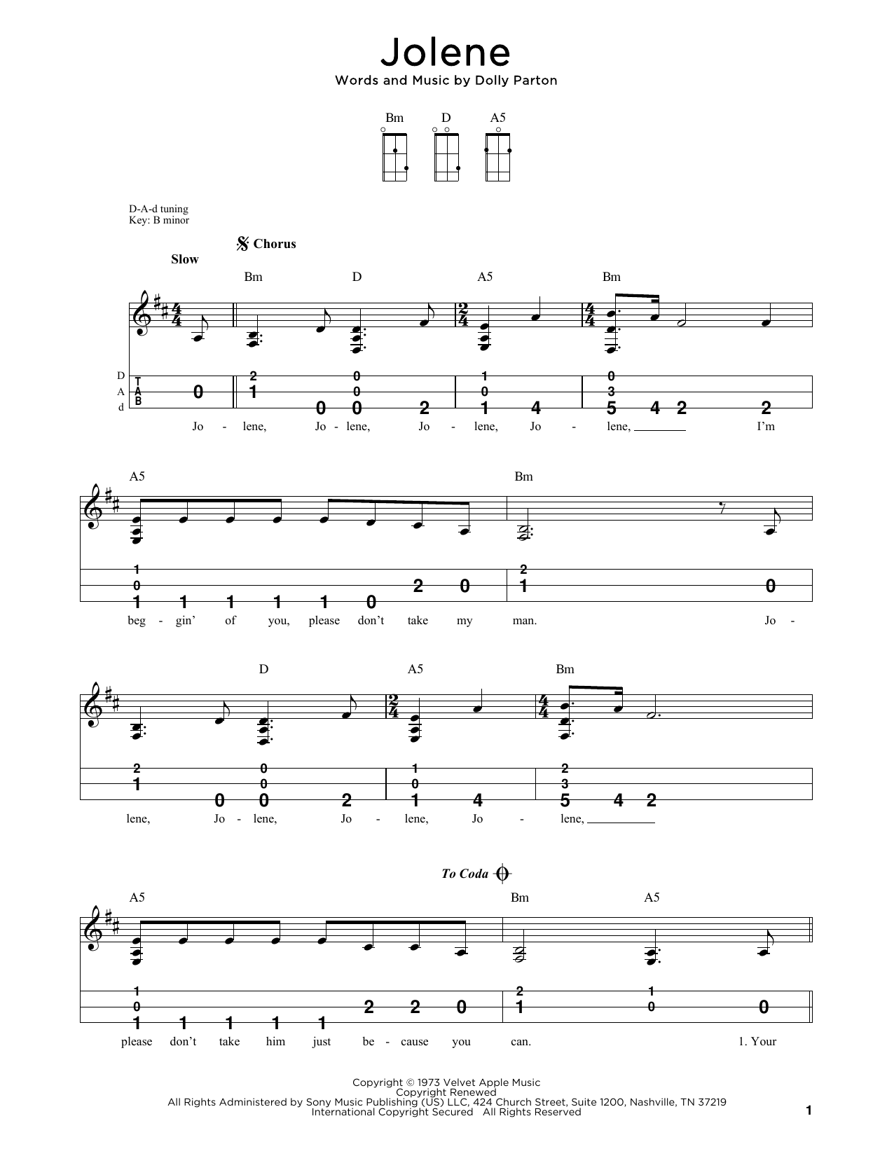 Dolly Parton Jolene (arr. Steven B. Eulberg) sheet music notes and chords arranged for Dulcimer