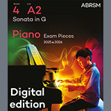 Domenico Cimarosa 'Sonata in G (Grade 4, list A2, from the ABRSM Piano Syllabus 2025 & 2026)' Piano Solo