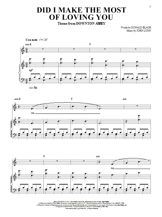 Donald Black Did I Make The Most Of Loving You sheet music notes and chords arranged for Piano Solo