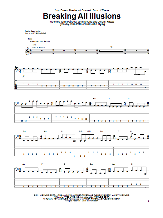 Dream Theater Breaking All Illusions sheet music notes and chords arranged for Drums Transcription