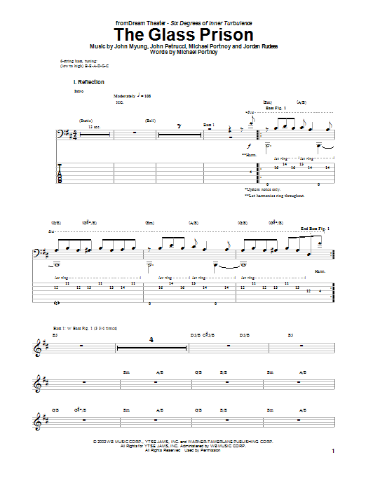 Dream Theater The Glass Prison sheet music notes and chords arranged for Guitar Tab