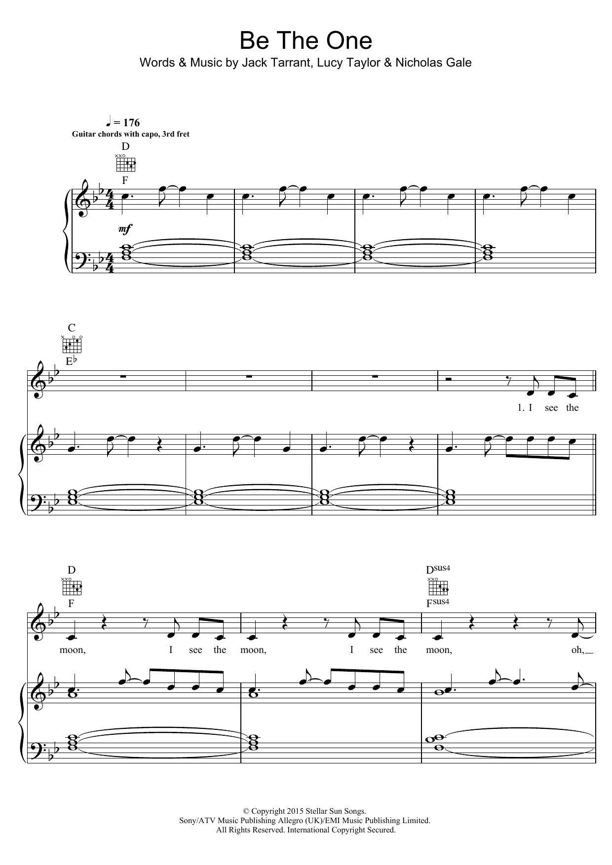 Dua Lipa Be The One sheet music notes and chords arranged for Piano, Vocal & Guitar Chords