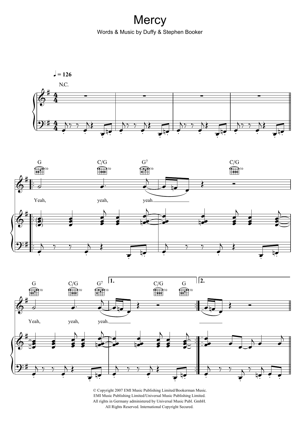 Duffy Mercy sheet music notes and chords arranged for Drum Chart