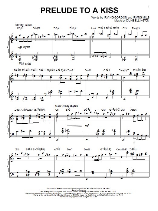 Duke Ellington Prelude To A Kiss (arr. Brent Edstrom) sheet music notes and chords arranged for Piano Solo