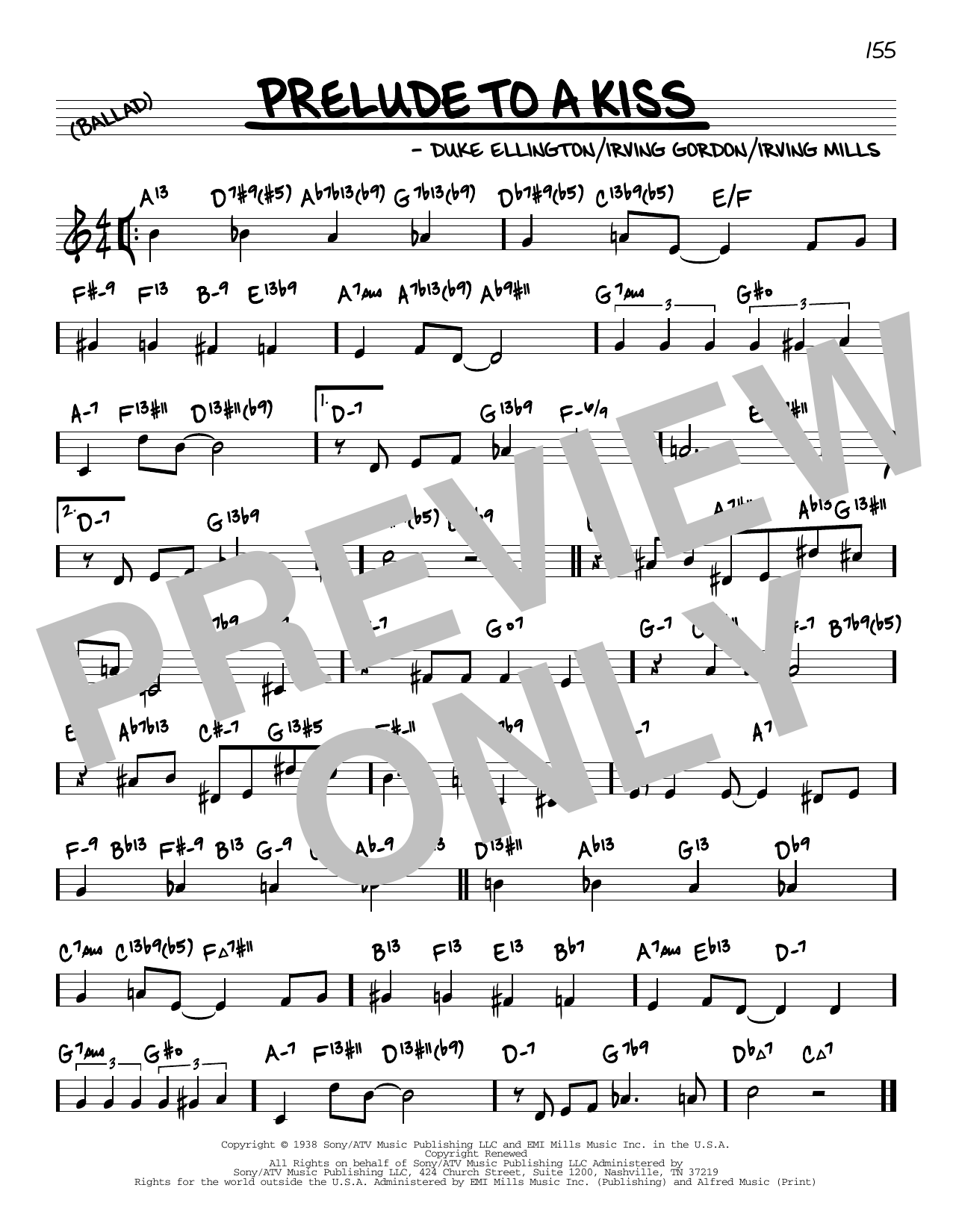 Duke Ellington Prelude To A Kiss (arr. David Hazeltine) sheet music notes and chords arranged for Real Book – Enhanced Chords