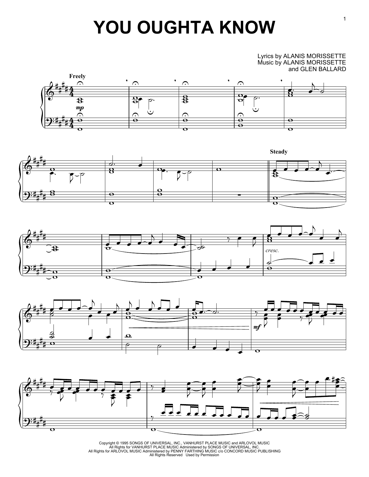 Duomo You Oughta Know (from the Netflix series Bridgerton) sheet music notes and chords arranged for Piano Solo