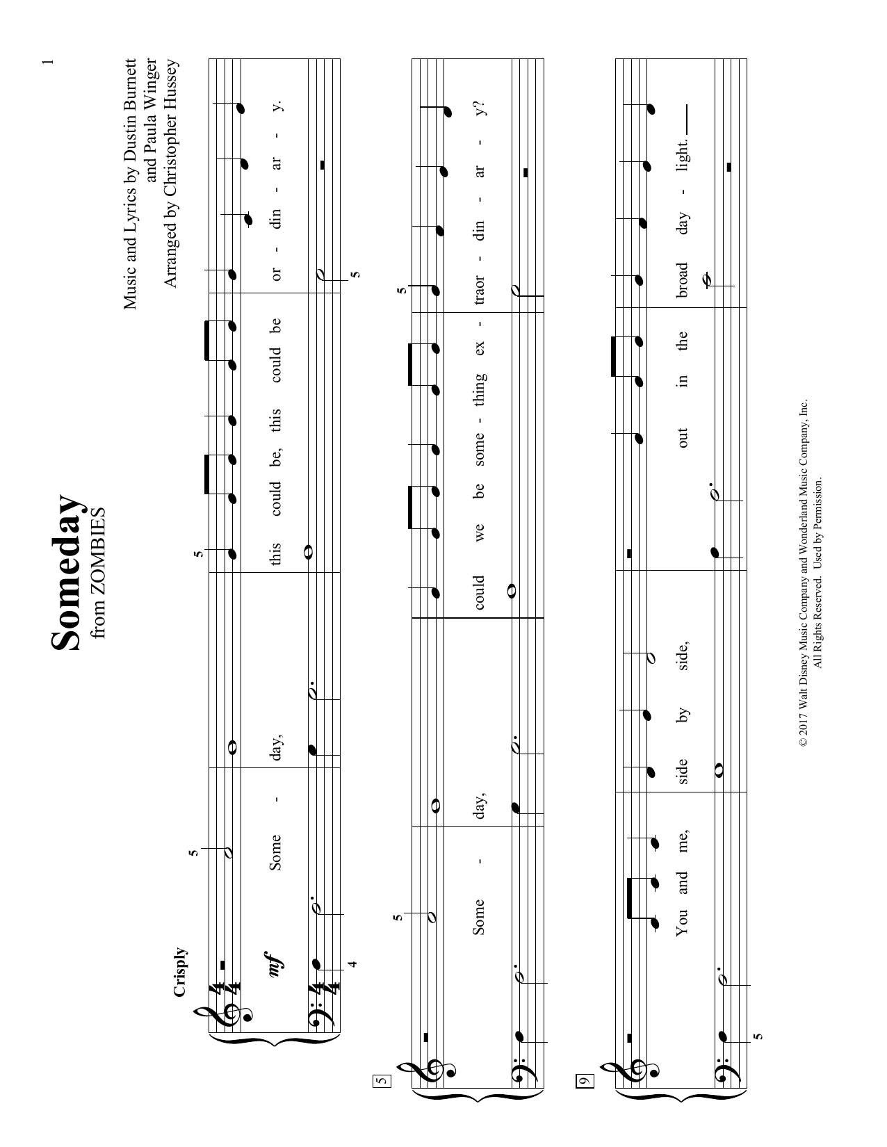 Dustin Burnett Someday (arr. Christopher Hussey) sheet music notes and chords arranged for Educational Piano