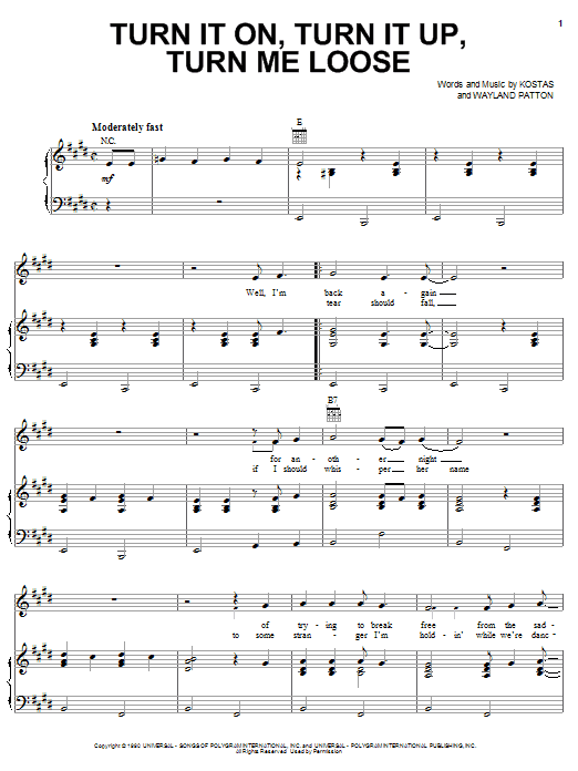 Dwight Yoakam Turn It On, Turn It Up, Turn Me Loose sheet music notes and chords arranged for Guitar Tab