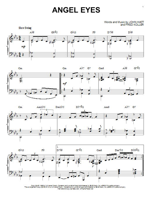 Earl Brent Angel Eyes [Jazz version] (arr. Brent Edstrom) sheet music notes and chords arranged for Piano Solo