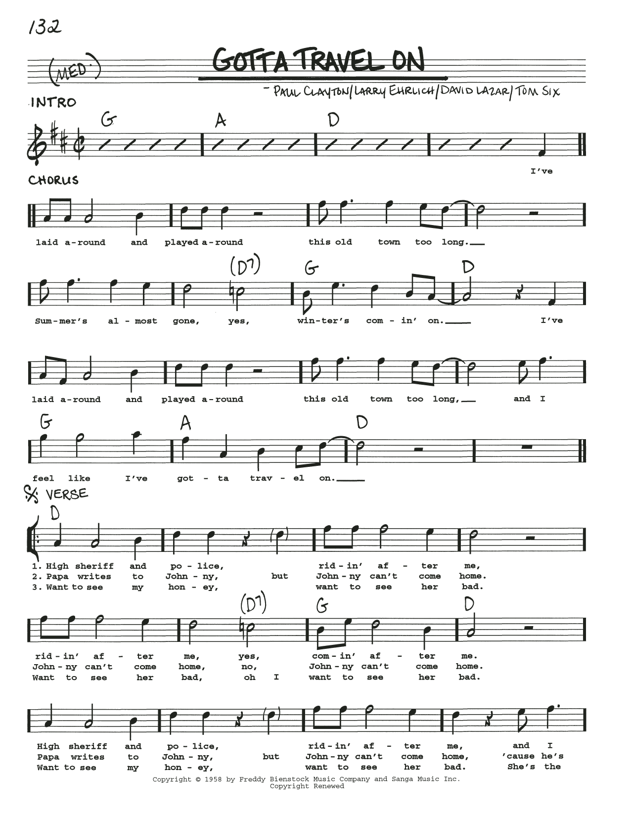 Earl Scruggs Gotta Travel On sheet music notes and chords arranged for Real Book – Melody, Lyrics & Chords