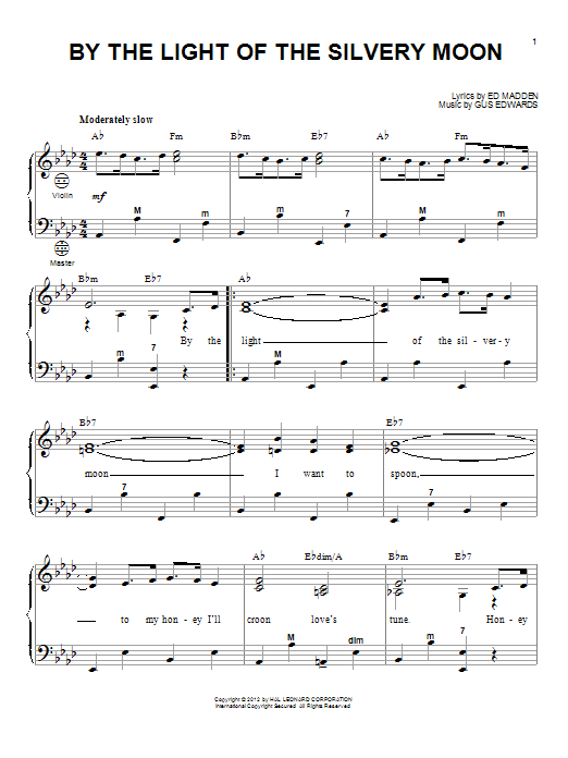 Ed Madden By The Light Of The Silvery Moon (arr. Gary Meisner) sheet music notes and chords arranged for Accordion