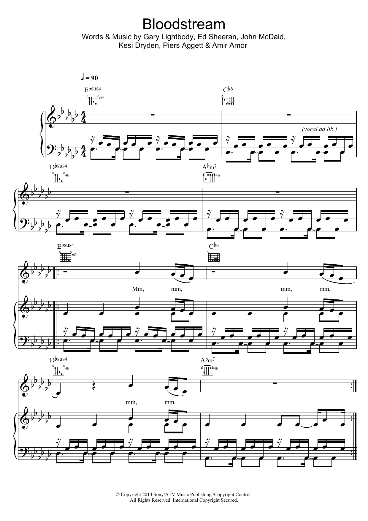 Ed Sheeran Bloodstream sheet music notes and chords arranged for Guitar Tab