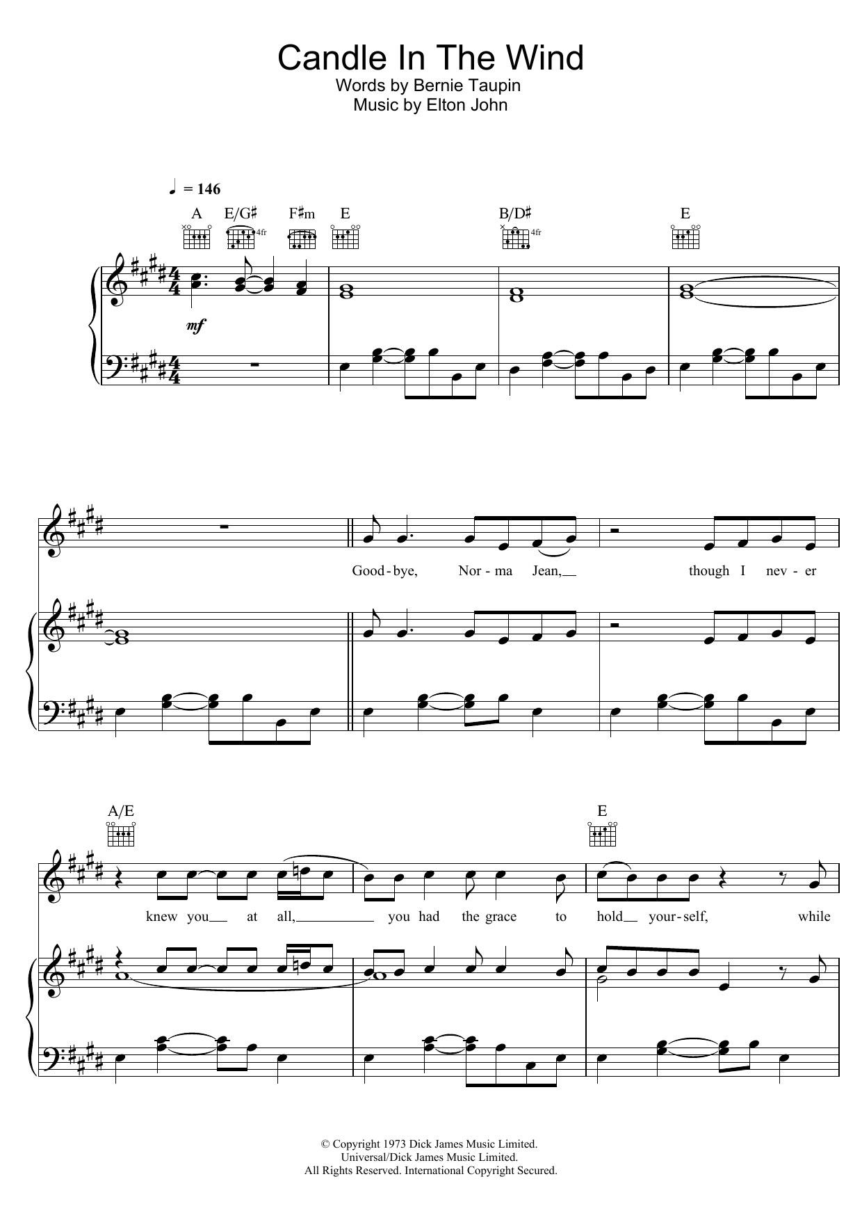 Ed Sheeran Candle In The Wind sheet music notes and chords arranged for Piano, Vocal & Guitar Chords