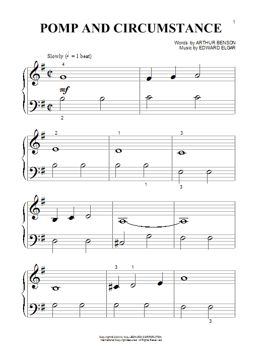 Edward Elgar Pomp And Circumstance sheet music notes and chords arranged for Woodwind Solo